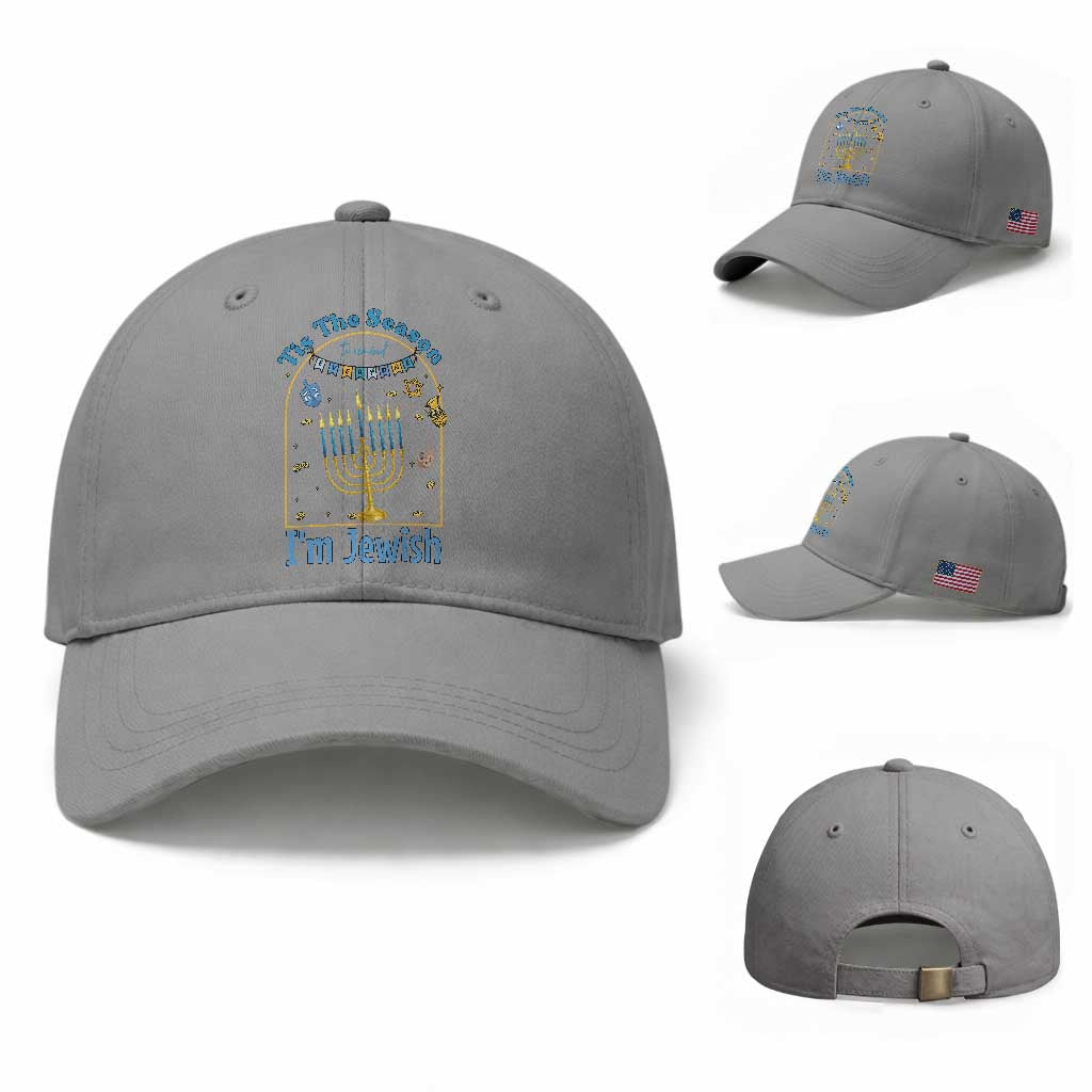 Funny Hanukkah Gift Baseball Cap Tis The Season To Remind Everyone Im Jewish TS12 Baseball Cap Universal Fit Sport Gray Print Your Wear