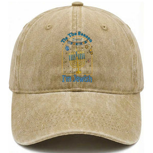 Funny Hanukkah Gift Washed Cotton Baseball Cap Tis The Season To Remind Everyone Im Jewish TS12 Print Your Wear