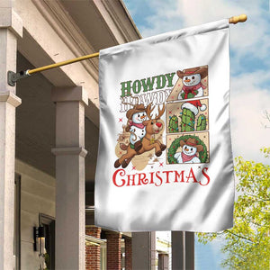 Funny Snowman Cowboy Howdy Christmas Garden Flag Western Holiday Gift TS12 Print Your Wear