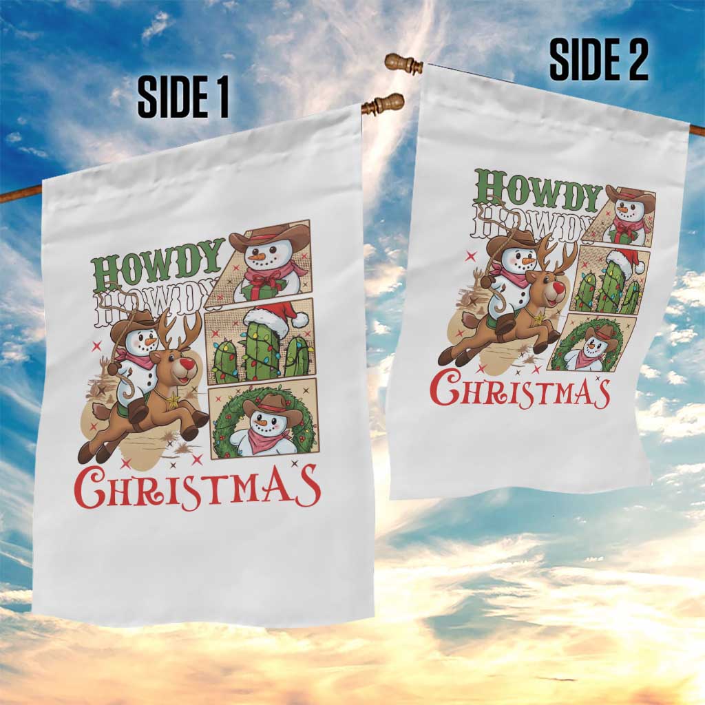 Funny Snowman Cowboy Howdy Christmas Garden Flag Western Holiday Gift TS12 Print Your Wear