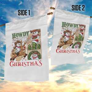 Funny Snowman Cowboy Howdy Christmas Garden Flag Western Holiday Gift TS12 Print Your Wear