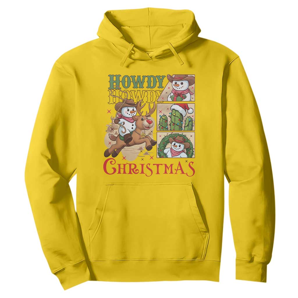 Funny Snowman Cowboy Howdy Christmas Hoodie Western Holiday Gift TS12 Daisy Print Your Wear