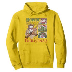 Funny Snowman Cowboy Howdy Christmas Hoodie Western Holiday Gift TS12 Daisy Print Your Wear