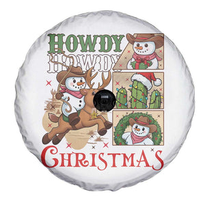 Funny Snowman Cowboy Howdy Christmas Spare Tire Cover Western Holiday Gift TS12 Print Your Wear
