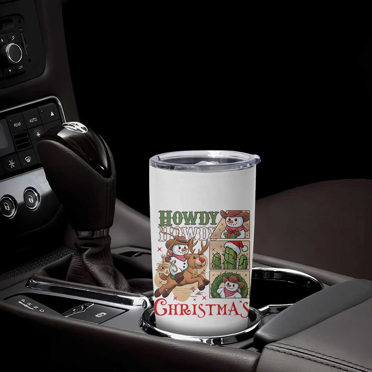 Funny Snowman Cowboy Howdy Christmas Tumbler Cup Western Holiday Gift TS12 Print Your Wear
