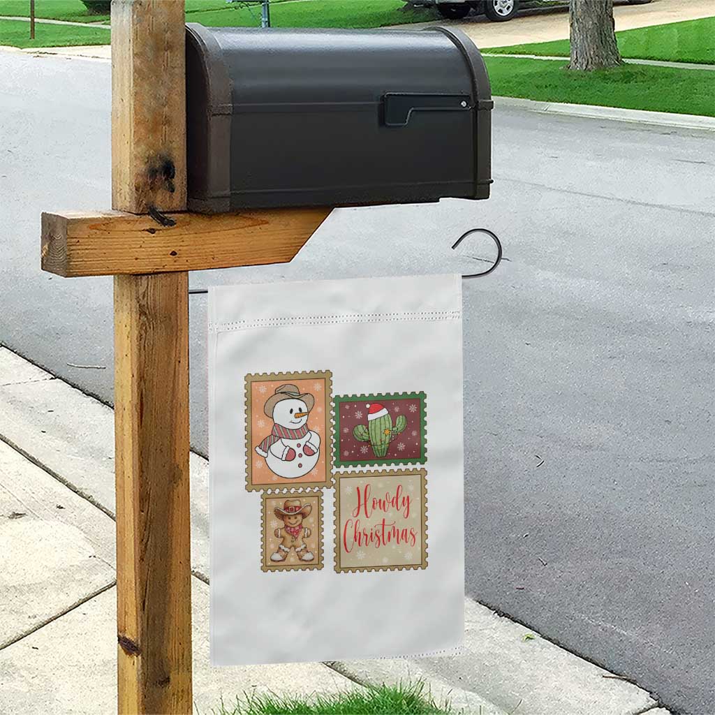Howdy Christmas Postage Stamp Garden Flag Western Life Holiday Gift TS12 Print Your Wear