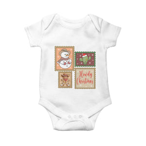 Howdy Christmas Postage Stamp Baby Onesie Western Life Holiday Gift TS12 White Print Your Wear