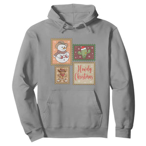 Howdy Christmas Postage Stamp Hoodie Western Life Holiday Gift TS12 Sport Gray Print Your Wear
