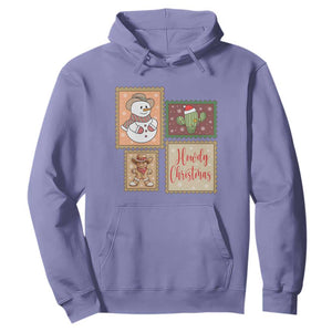 Howdy Christmas Postage Stamp Hoodie Western Life Holiday Gift TS12 Violet Print Your Wear