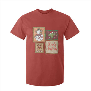 Howdy Christmas Postage Stamp T Shirt For Kid Western Life Holiday Gift TS12 Red Print Your Wear