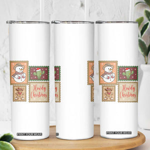 Howdy Christmas Postage Stamp Skinny Tumbler Western Life Holiday Gift TS12 Print Your Wear