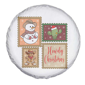 Howdy Christmas Postage Stamp Spare Tire Cover Western Life Holiday Gift TS12 Print Your Wear