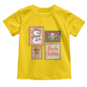 Howdy Christmas Postage Stamp Toddler T Shirt Western Life Holiday Gift TS12 Daisy Print Your Wear