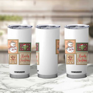 Howdy Christmas Postage Stamp Tumbler Cup Western Life Holiday Gift TS12 Print Your Wear