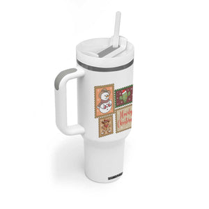 Howdy Christmas Postage Stamp Tumbler With Handle Western Life Holiday Gift TS12 Print Your Wear