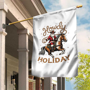Black Santa Howdy Western Cowboy Garden Flag Christmas Gift TS12 Print Your Wear