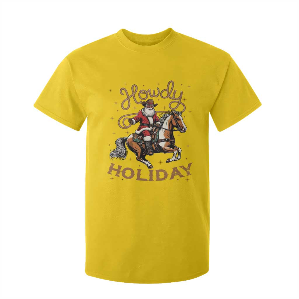 Black Santa Howdy Western Cowboy T Shirt For Kid Christmas Gift TS12 Daisy Print Your Wear