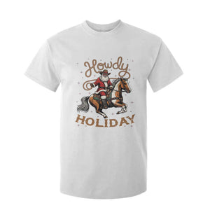 Black Santa Howdy Western Cowboy T Shirt For Kid Christmas Gift TS12 White Print Your Wear