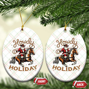 Black Santa Howdy Western Cowboy Ceramic Ornament Christmas Gift TS12 Print Your Wear