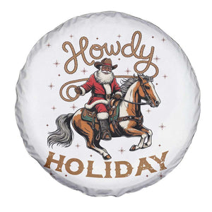 Black Santa Howdy Western Cowboy Spare Tire Cover Christmas Gift TS12 Print Your Wear