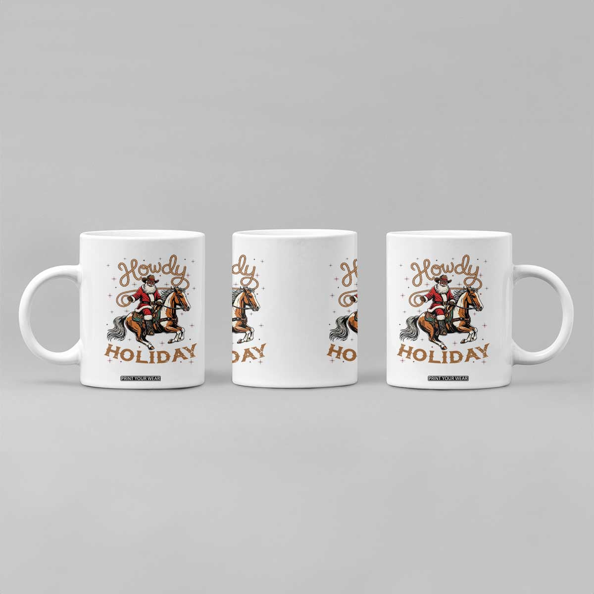 Black Santa Howdy Western Cowboy Coffee Mug Christmas Gift TS12 Print Your Wear