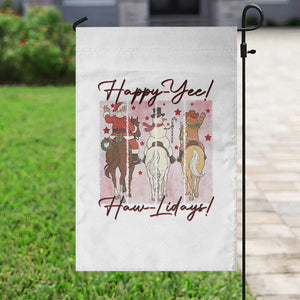 Western Christmas Horse Rider Garden Flag Happy Yee Haw Lidays TS12 Print Your Wear