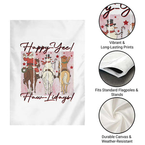 Western Christmas Horse Rider Garden Flag Happy Yee Haw Lidays TS12 Print Your Wear