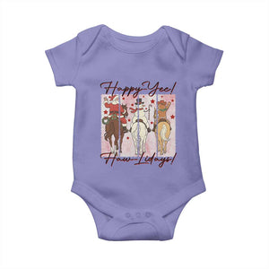 Western Christmas Horse Rider Baby Onesie Happy Yee Haw Lidays TS12 Violet Print Your Wear
