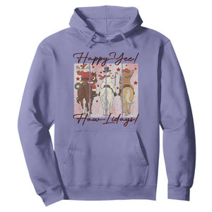 Western Christmas Horse Rider Hoodie Happy Yee Haw Lidays TS12 Violet Print Your Wear