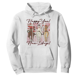 Western Christmas Horse Rider Hoodie Happy Yee Haw Lidays TS12 White Print Your Wear