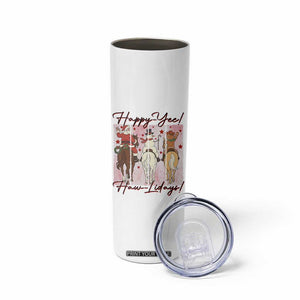 Western Christmas Horse Rider Skinny Tumbler Happy Yee Haw Lidays TS12 Print Your Wear
