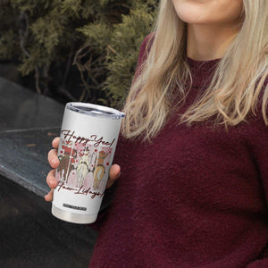 Western Christmas Horse Rider Tumbler Cup Happy Yee Haw Lidays TS12 Print Your Wear