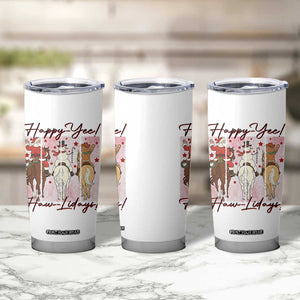 Western Christmas Horse Rider Tumbler Cup Happy Yee Haw Lidays TS12 Print Your Wear