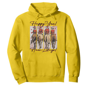 Happy Yee Haw Lidays Hoodie Western Christmas Horse Rider Cowgirl Gift TS12 Daisy Print Your Wear