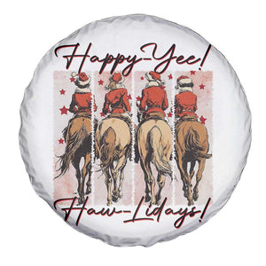 Happy Yee Haw Lidays Spare Tire Cover Western Christmas Horse Rider Cowgirl Gift TS12 Print Your Wear