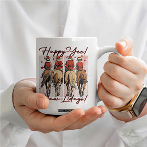 Happy Yee Haw Lidays Coffee Mug Western Christmas Horse Rider Cowgirl Gift TS12 Print Your Wear