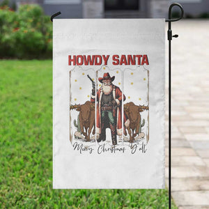 Howdy Santa Merry Christmas Y'all Garden Flag Funny Western Bull Riding TS12 Print Your Wear
