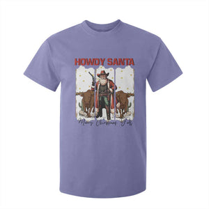 Howdy Santa Merry Christmas Y'all T Shirt For Kid Funny Western Bull Riding TS12 Violet Print Your Wear
