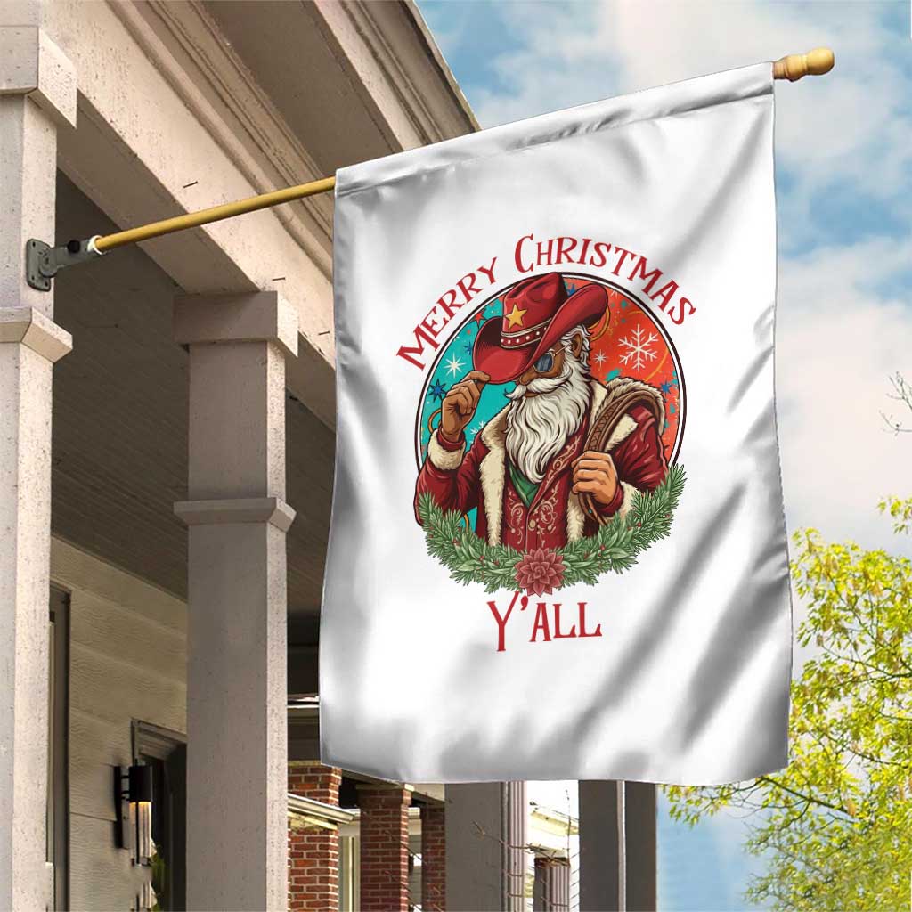 Howdy Santa Merry Christmas Y'all Garden Flag Funny Western Holiday Gift TS12 Print Your Wear