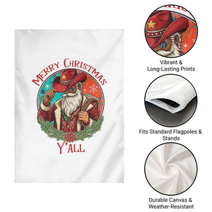 Howdy Santa Merry Christmas Y'all Garden Flag Funny Western Holiday Gift TS12 Print Your Wear