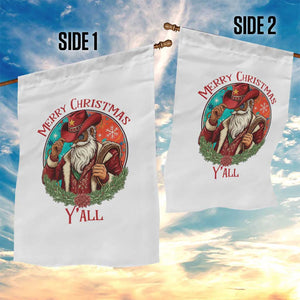 Howdy Santa Merry Christmas Y'all Garden Flag Funny Western Holiday Gift TS12 Print Your Wear