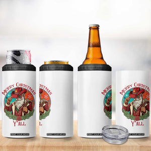 Howdy Santa Merry Christmas Y'all 4 in 1 Can Cooler Tumbler Funny Western Holiday Gift TS12 Print Your Wear