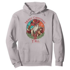 Howdy Santa Merry Christmas Y'all Hoodie Funny Western Holiday Gift TS12 Ice Gray Print Your Wear