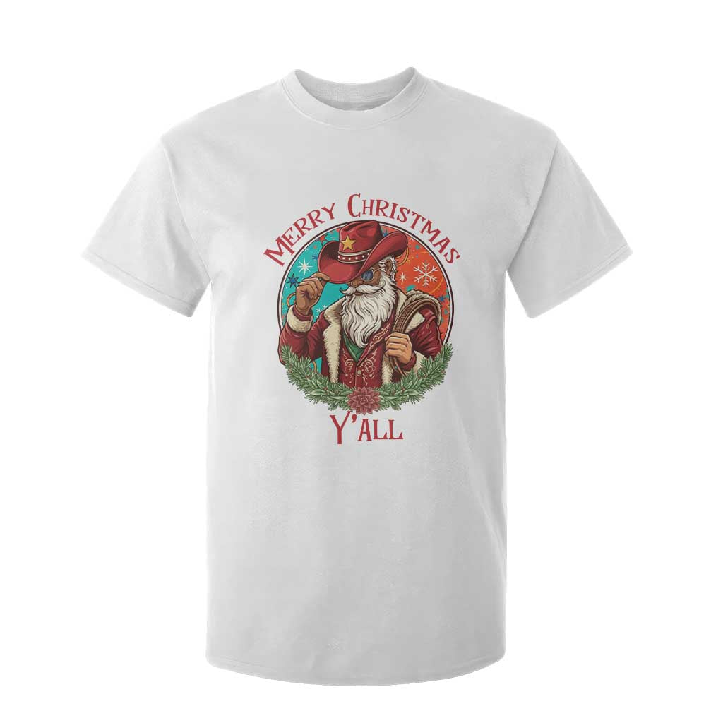 Howdy Santa Merry Christmas Y'all T Shirt For Kid Funny Western Holiday Gift TS12 White Print Your Wear