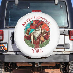 Howdy Santa Merry Christmas Y'all Spare Tire Cover Funny Western Holiday Gift TS12 No hole White Print Your Wear