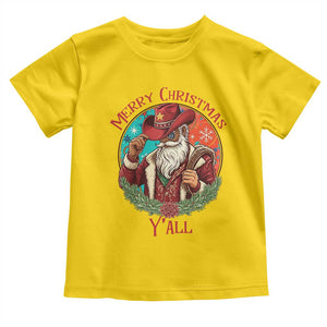 Howdy Santa Merry Christmas Y'all Toddler T Shirt Funny Western Holiday Gift TS12 Daisy Print Your Wear