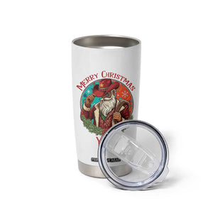 Howdy Santa Merry Christmas Y'all Tumbler Cup Funny Western Holiday Gift TS12 Print Your Wear