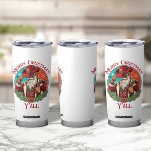 Howdy Santa Merry Christmas Y'all Tumbler Cup Funny Western Holiday Gift TS12 Print Your Wear