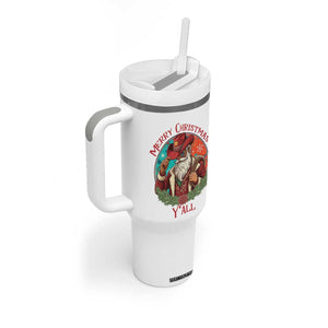 Howdy Santa Merry Christmas Y'all Tumbler With Handle Funny Western Holiday Gift TS12 Print Your Wear