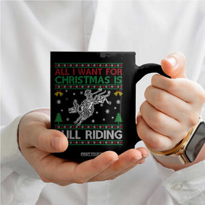 All I Want For Christmas Is Bull Riding Coffee Mug Skeleton Cowboy Ugly Sweater Gift TS12 Print Your Wear